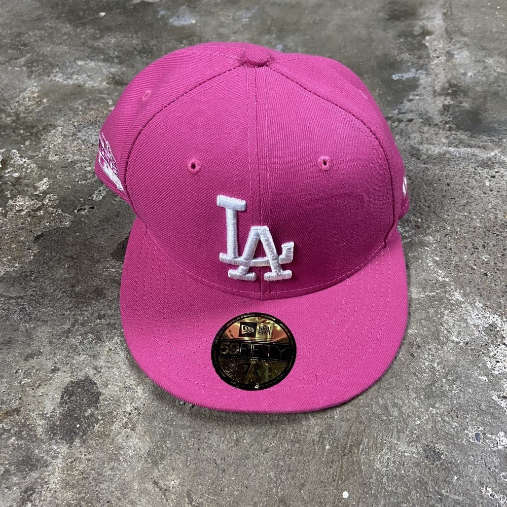 New Era 59Fifty Los Angeles Dodgers Cap Size 7 3/8 Pink Baseball World Series